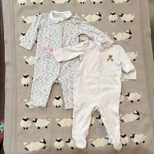 Ralph Lauren Pink Footies One Piece